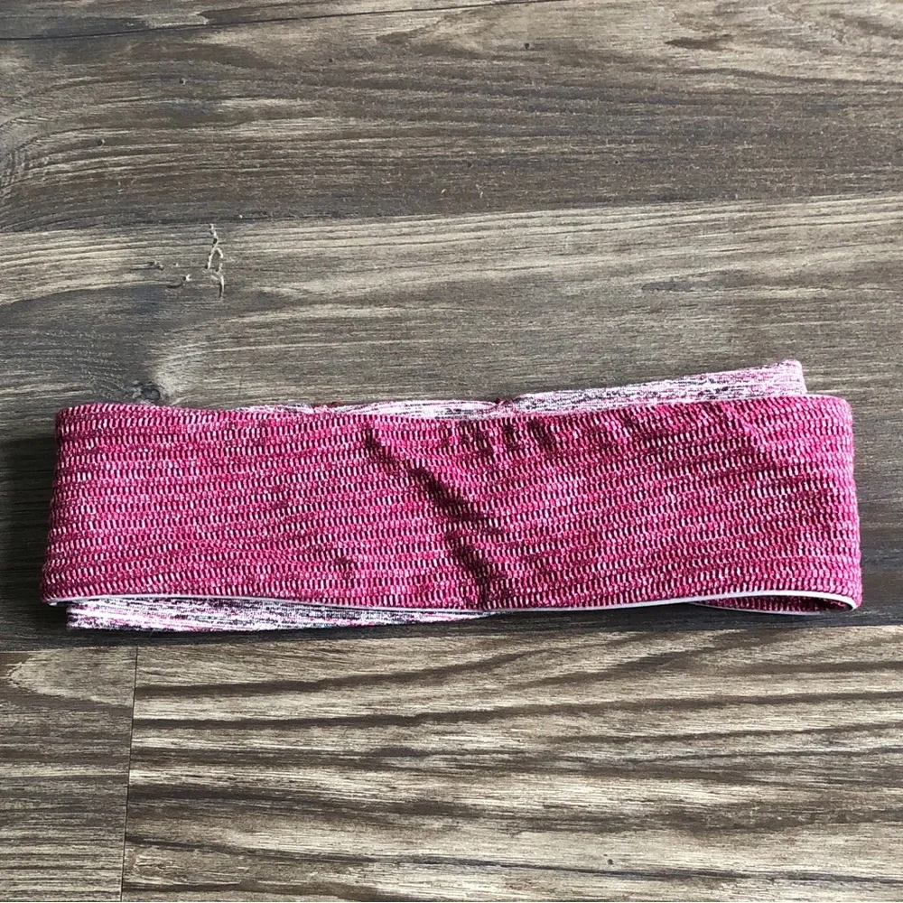 Lululemon Run and Done Ear Warmer Headband Ponytail Space Dye Berry W9M73S